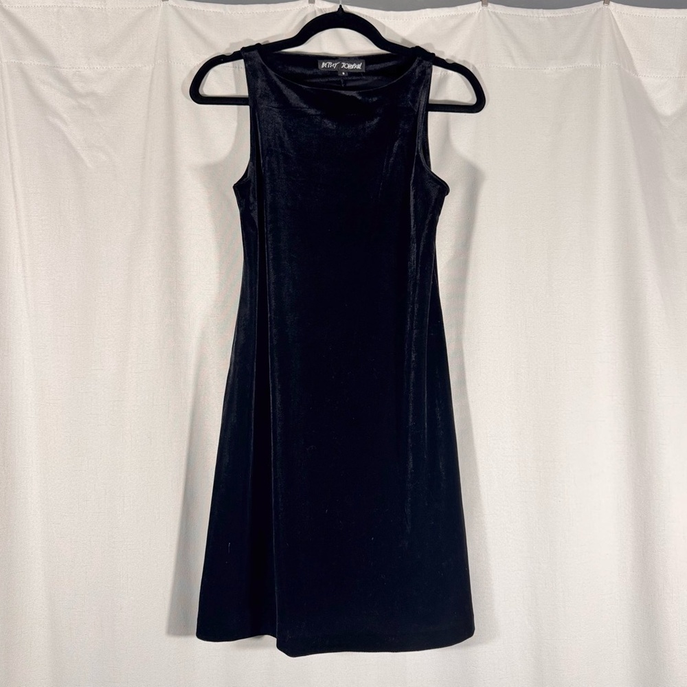 Vintage Betsey Johnson Black Velvet Mini Dress